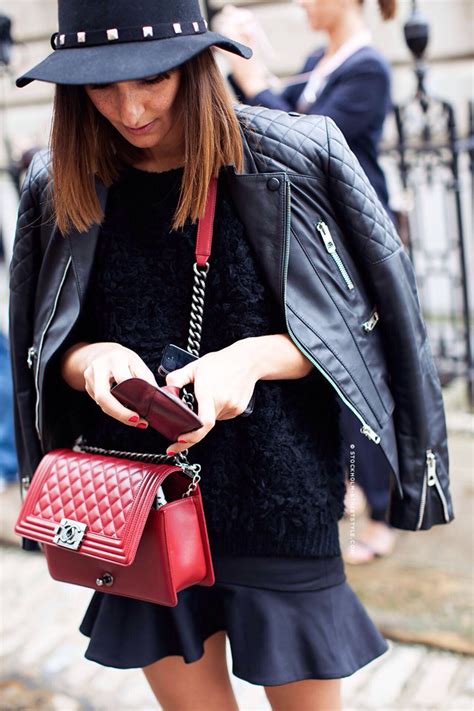 chanel boy bag street style|Chanel bag style.